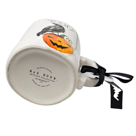 Rae Dunn Halloween Spooky Black Crow Pumpkin Coffee Mug - Picture 3 of 4